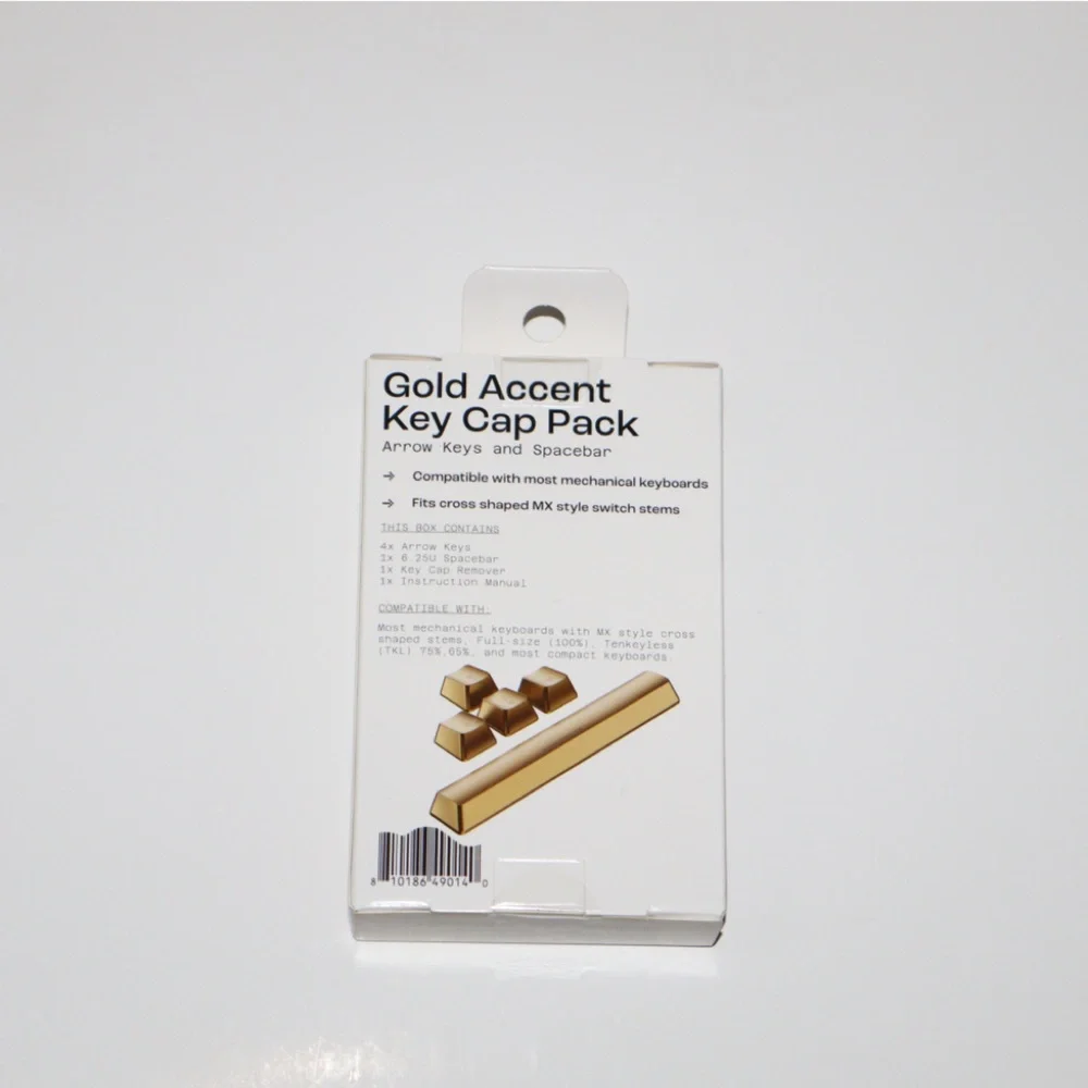 Gold Accent Key Cap Pack New In Box Personal Computer PC Keyboard Bling Shiny